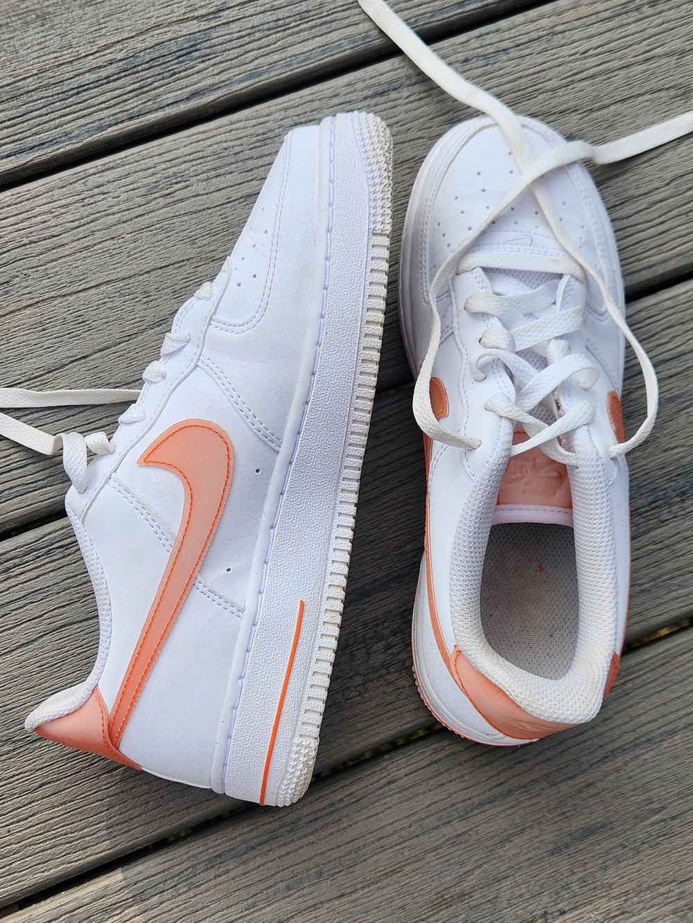 Kids Nike sneakers Air Force 1 next nature GS Safety Orange 5Y